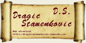 Dragić Stamenković vizit kartica